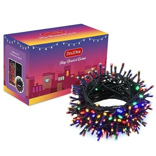 MOQ -2 | Desidiya ® Plastic 12 Meter LED Decorative String Fairy Rice Lights for Home Decoration Indoor and Outdoor Decoration Lights, Festival, Party, Garden, Wedding (Multicolor)(Pack of 1)