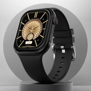 Fire-Boltt Brillia 51.3mm (2.02 inch)  Smartwatch (Black Strap, Free Size)