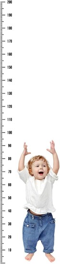 Brixella Kids Growth Chart Wall Sticker | Removable | Height Ruler Up to 200cm | Wall Decor