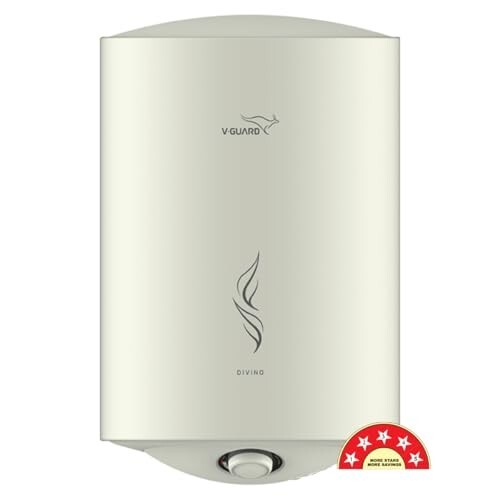 V-Guard Divino Geyser 15 Liter Wall Mount Water Heater For Home | White
