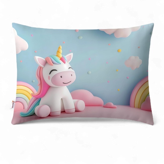 Kids Unicorn Pillow 12x18 inch | Super Soft | Head Shaping | Colorful | 1 Month to 5 Years