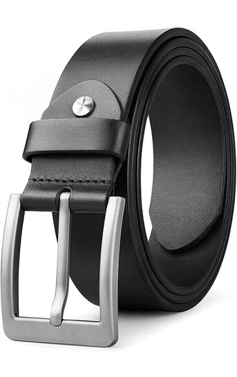 Formal/Casual Black Color Genuine Leather Belts For Men