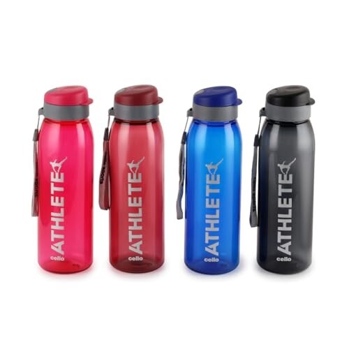 CELLO Athlete Water Bottles Set of 4 Pcs