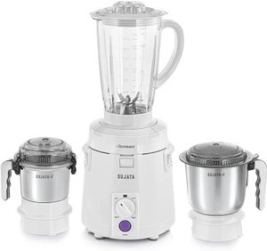 SUJATA SUPERMIX 900 W Juicer Mixer Grinder (SUPERMIX WHITE | 3 Jars | White)