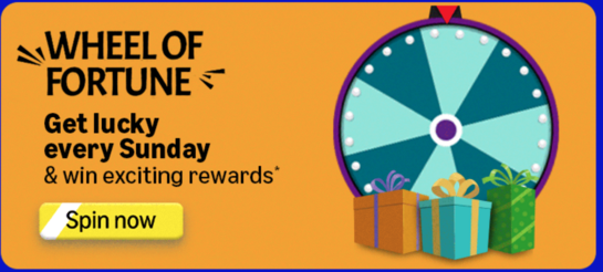 Amazon wheel of fortune spin &. win