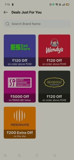 90% off on gift card voucher: wendy's, eatsure, surat diamond jewellery, behrouz