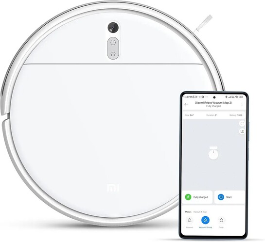 MI Xiaomi Robot Vacuum-Mop 2i, 2200 Pa Powerful Suction