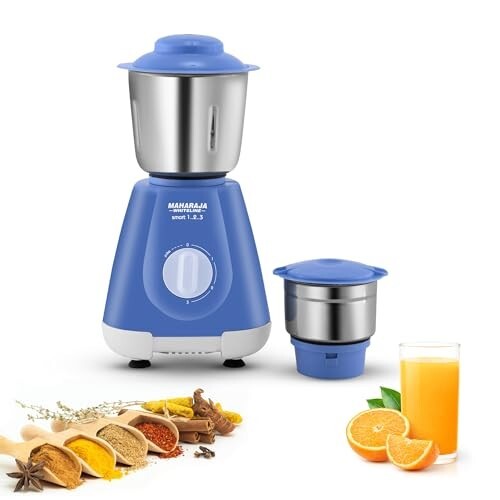 Maharaja Whiteline Smart Mixer Grinder | 500-watt | 20000 RPM Motor Speed|Blue