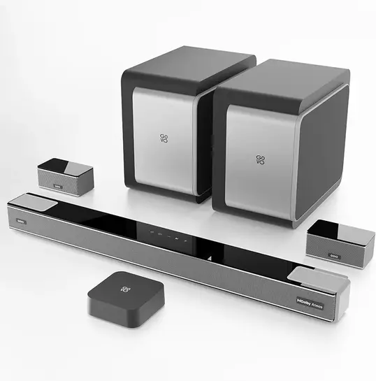 GOVO Gosurround 1000 Pro Dolby Atmos Wireless Satellite Bluetooth Soundbar (800W, 5.2.4 Channel)