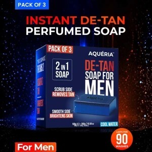 Aqueria De-Tan & Brightening 2-in-1 Bath Soap for Men | Cool Wate...more