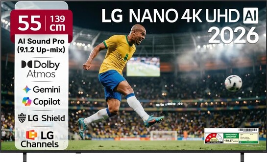 LG 139 cm (55 inch) Ultra HD (4K) LED Smart WebOS TV 2026 Edition