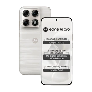 MOTOROLA edge 70 pro (Marble - PANTONE Lily white (white), 256 GB) (12 GB RAM)