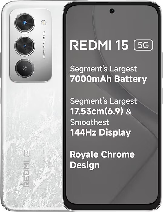 Redmi 15 5G Frosted White Smartphone