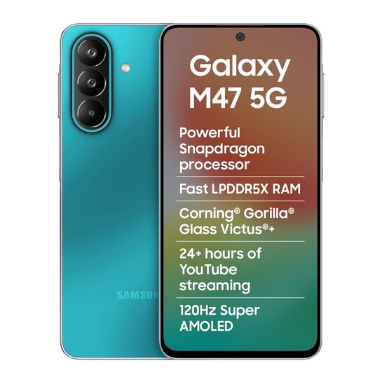 Samsung Galaxy M47 5G (Blaze Blue, 6GB RAM, 128GB Storage)