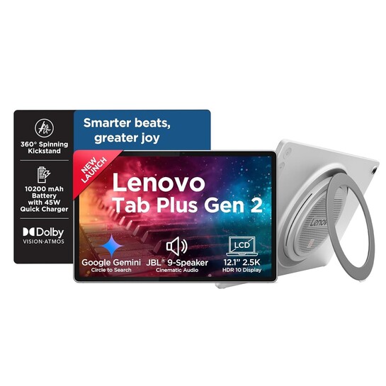 Lenovo Tab Plus Gen 2 with JBL 9-Unit Speaker System | WiFi only | 12.1" 2.5K Display