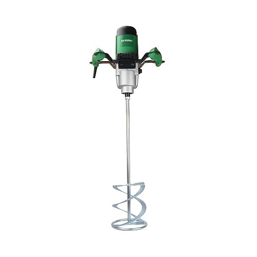 HIKOKI UM12VST2S9Z - Powerful Electric Mixer Machine 1200 Watt Variable Speed Dial & 2-Speed Gear For Mixing Tile Adhesives, Grout, Cement Mortar, Resins & Paints, 120mm Max Stirrer Dia., 5.4 Kg