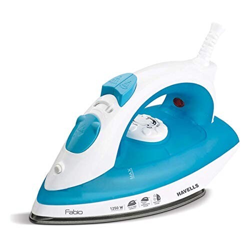 HAVELLS Fabio 1250W Steam Iron (Blue) | 110ml Water Tank 