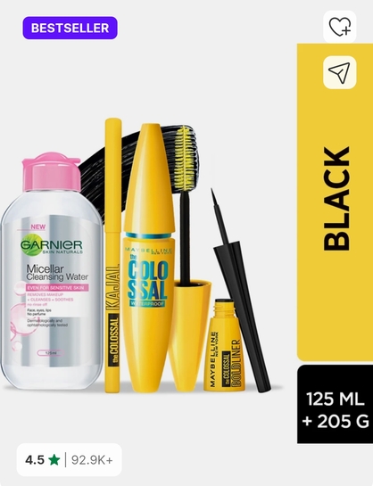 MAYBELLINE NEW YORK Call Me Colossal Bold Eye Kit (Black, 242 g)