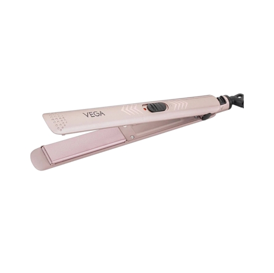 VEGA K-Shine Ceramic Plates for Women Hair Straightener (Gold)