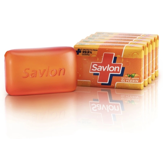 Savlon Glycerin Bathing Soap Bar Soft Protected Skin Value Family Pack 600g (5x120g) (5 x 120 g)