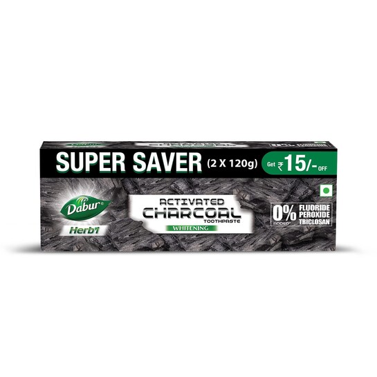DABUR Herb'L Activated Charcoal Toothpaste 240G