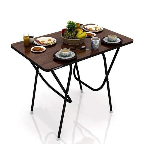 wow craft Multi-Purpose Foldable and Portable 2-Seater Dining Table