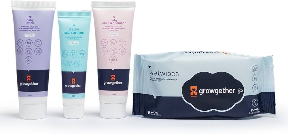 Baby travel skin care essentials kit