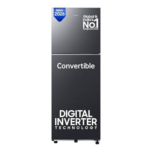 Samsung 236 L, 3 Star, Convertible, Digital Inverter Frost Free Double Door Refrigerator