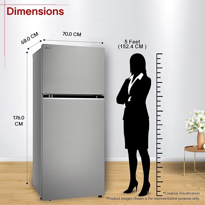 LG 398 L, 3 Star, Convertible, Smart Inverter Refrigerator