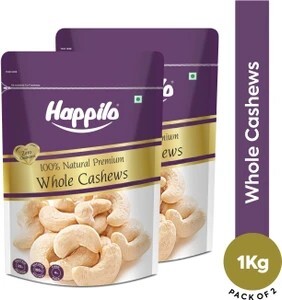 Happilo 100% Natural Premium Whole Cashews 1000g Super Saver Cash...more