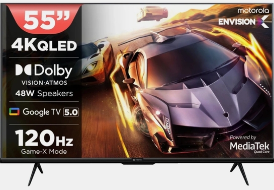 MOTOROLA 140 cm (55 inch) QLED Ultra HD (4K) Smart Google TV