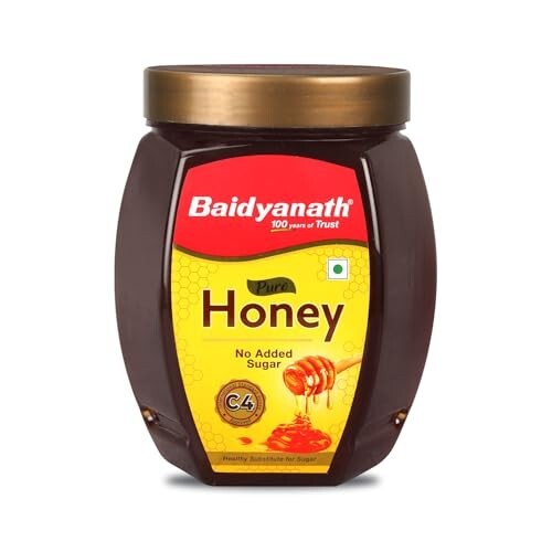 Baidyanath Ayurved Pure Honey - 1KG | C4 Approved - International Standard | 100% Natural with No added Sugar | Rich Source of Anti-Oxident & Natural Immunity Booster
