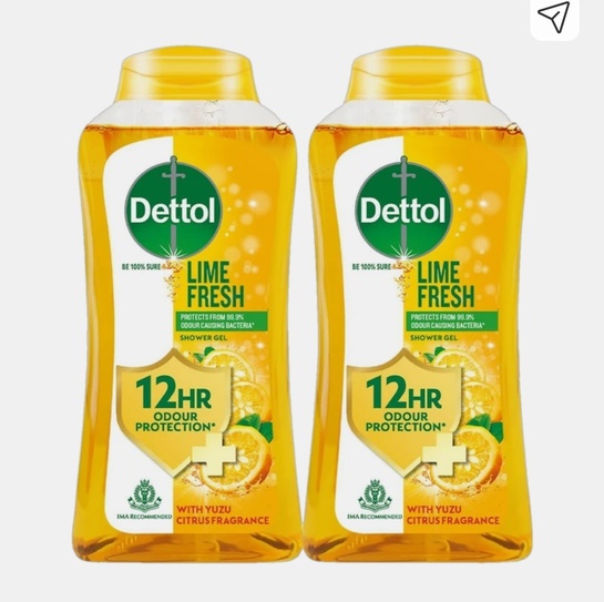 Dettol Lime Fresh Body Wash Combo (2 x 250 g) [Location Specific]