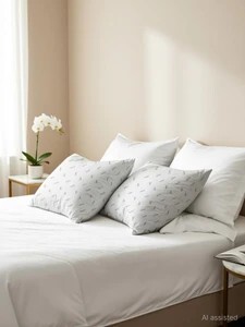 Raymond Home Microfibre Sleeping Pillow Pack of 4 Solid (100 % coins back)