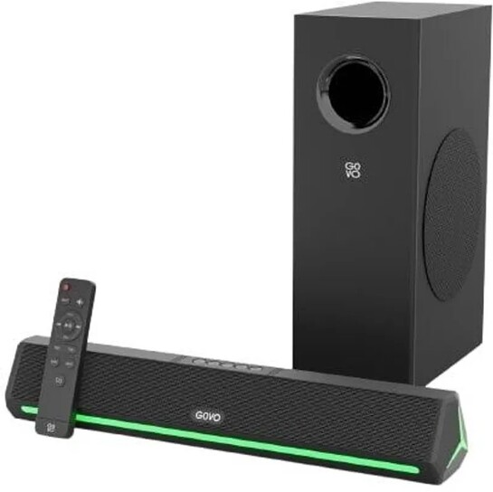 GOVO Gosurround 600 90 W Bluetooth Soundbar (Platinum Black, 2.1 ...more