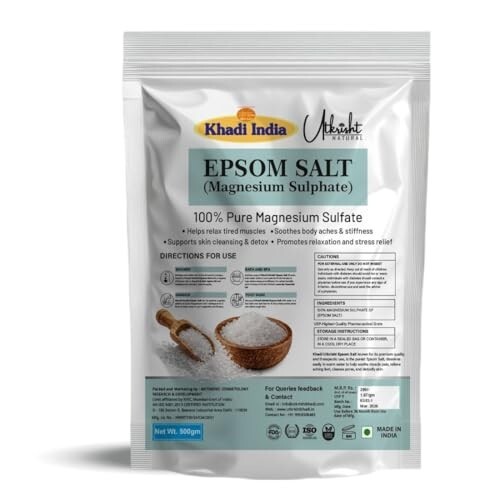Pure Epsom Salt for Bath Soak & Foot Soak (Epsom Salt- 500GM) [50% coupon]