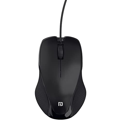 Portronics Toad 101 Wired Optical Mouse with 1200 DPI, Plug & Play(Black)