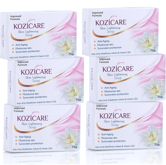 Kozicare  Skin Lightening Soap with Kojic Acid & Arbutin (Pack of 6) (450 g)