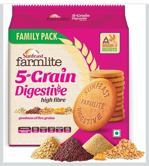 Sunfeast Farmlite 5 Seed Digestive Biscuit | High Fibre | Goodness of 5 Power Seeds & Wheat Fibre | 800g/955g