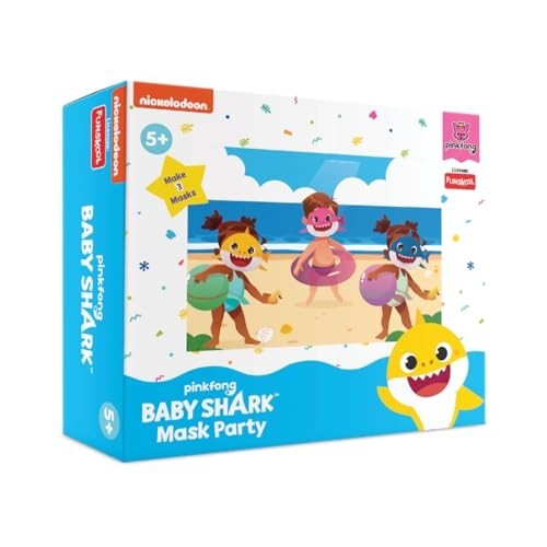 Funskool Handy Crafts Baby Shark Mask Party & Finger Puppets Art and Craft Kit