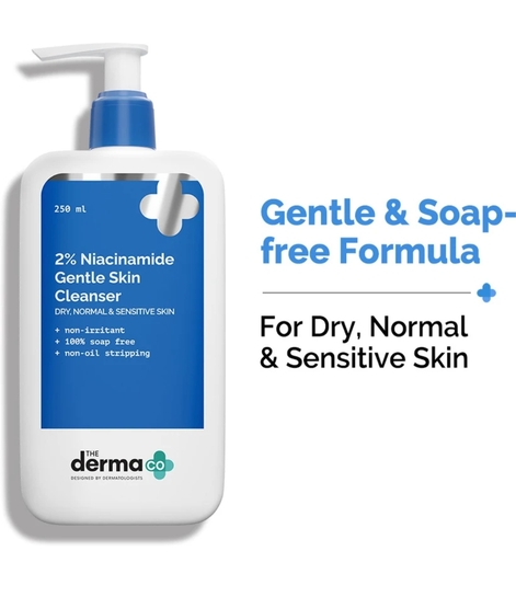 The Derma Co 2% Niacinamide Gentle Skin Cleanser for Sensitive, Dry, Normal Face Wash (250 ml)