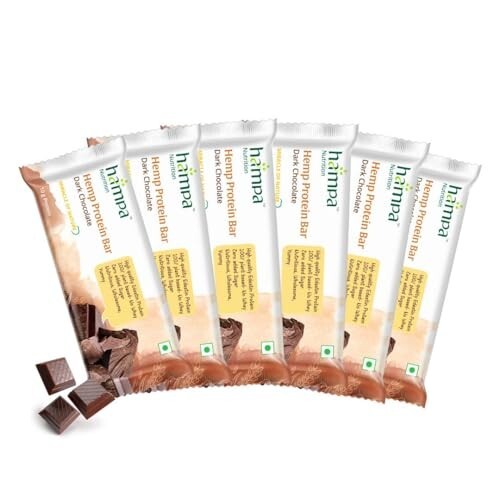Hampa Hemp protein Bar 50g | Dark Chocolate Flavour |  Pack of 6 [5% coupon discount]