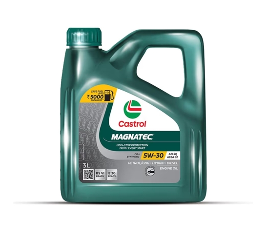 Castrol MAGNATEC STOP-START 5W-30 Full Synthetic Engine Oil for Petrol, Diesel and CNG Cars 3L