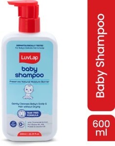 LuvLap Milky Soft Baby Shampoo - 600ml, Tear Free Formula, With M...more
