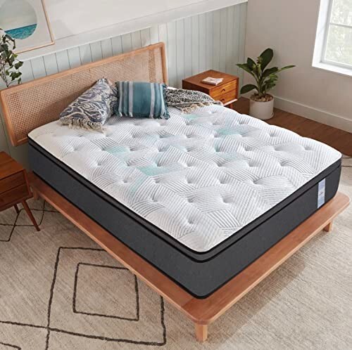 Springtek Eurotop Hybrid Latex Mattress | Euro Top 8 Inches Pocket Spring Queen Size