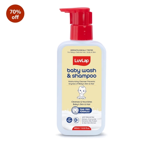 LuvLap Baby Wash & Shampoo -400ml