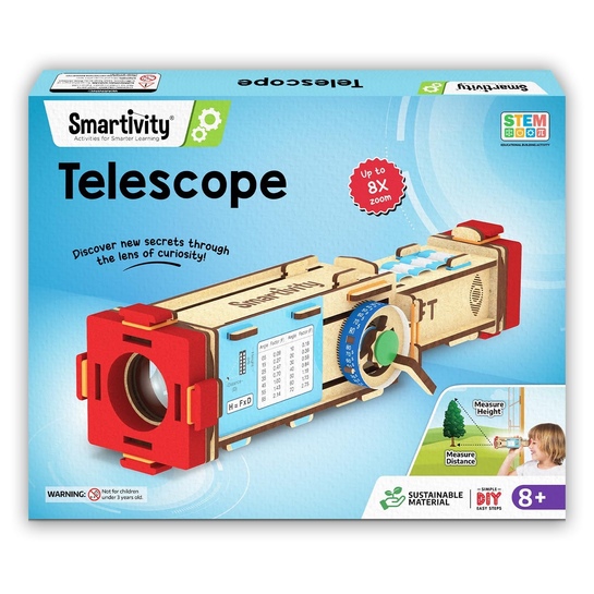 Smartivity DIY Telescope Toy | Build Your Own | Age 8-14 | Measure Height Distance | Science Gift