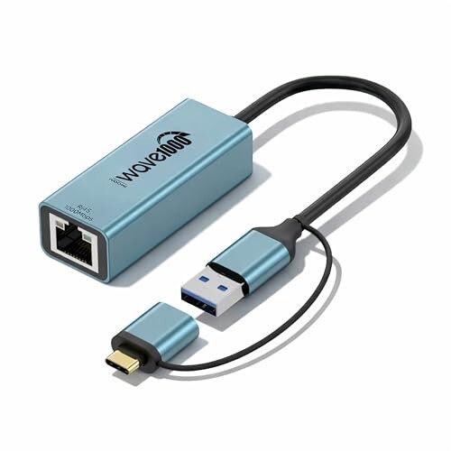 iVOOMi Wave 1000 Aluminium Type-C/USB to Rj45 Ethernet Adapter, 10/1000 MBPS Network LAN Speed, for Laptop, Gaming Console and MacBook, Plug & Play Fully Metal Body 1 Year Warranty - Newly Launch