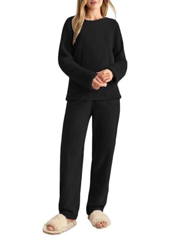 KOTTY Women's Black Winter Tracksuit Co-Ord Set [Select Size - S]