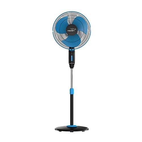V Guard Gatimaan Pro HSP N High Speed Pedestal Fan Rust Resistant ABS Body Blue Black | 40 cm (400mm)